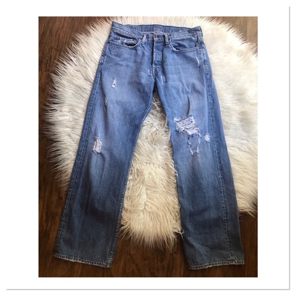 Ruehl No.925 Other - Ruehl No.925 Greenwhich Straight Leg Distressed Denim Jeans Blue Size 30 x 30